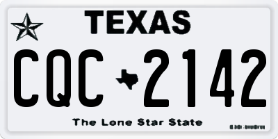 TX license plate CQC2142