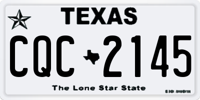 TX license plate CQC2145