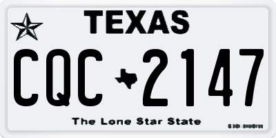 TX license plate CQC2147