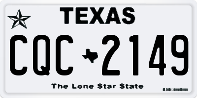 TX license plate CQC2149