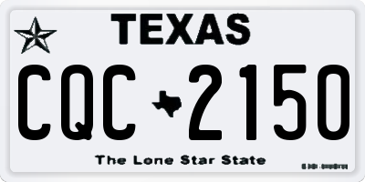 TX license plate CQC2150