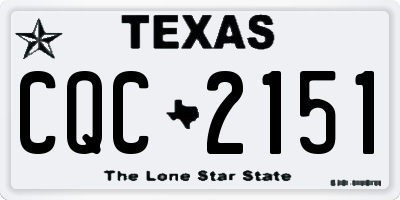 TX license plate CQC2151