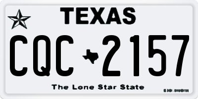 TX license plate CQC2157