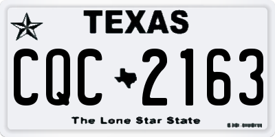 TX license plate CQC2163