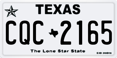 TX license plate CQC2165