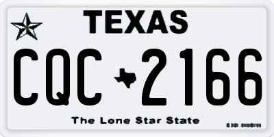 TX license plate CQC2166