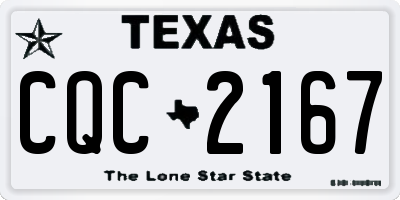 TX license plate CQC2167