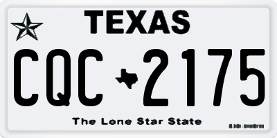 TX license plate CQC2175