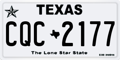TX license plate CQC2177