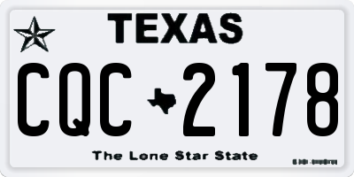 TX license plate CQC2178