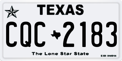 TX license plate CQC2183
