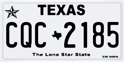 TX license plate CQC2185