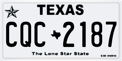 TX license plate CQC2187