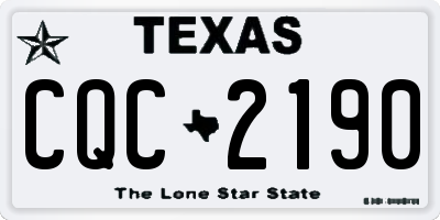 TX license plate CQC2190