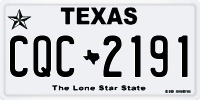 TX license plate CQC2191