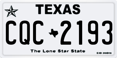 TX license plate CQC2193