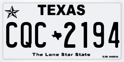 TX license plate CQC2194