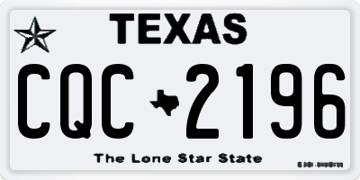 TX license plate CQC2196