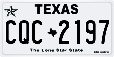 TX license plate CQC2197