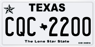 TX license plate CQC2200