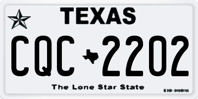 TX license plate CQC2202