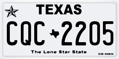 TX license plate CQC2205