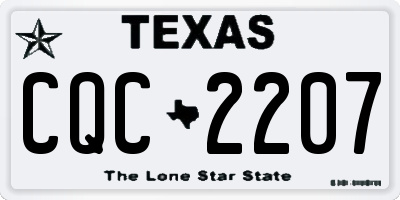 TX license plate CQC2207