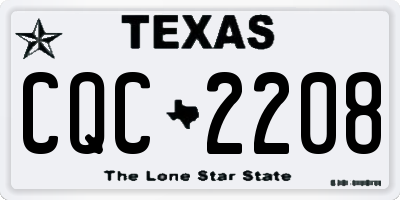 TX license plate CQC2208