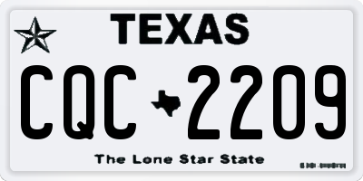 TX license plate CQC2209