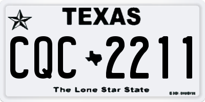 TX license plate CQC2211