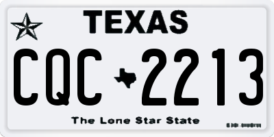 TX license plate CQC2213