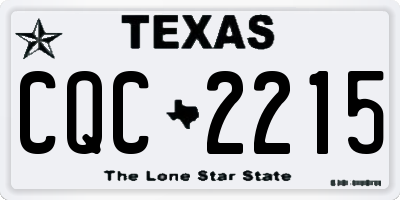 TX license plate CQC2215