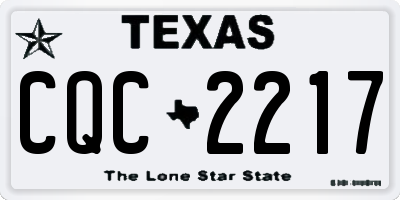 TX license plate CQC2217