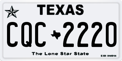 TX license plate CQC2220