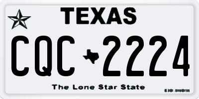 TX license plate CQC2224