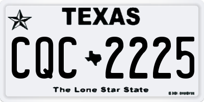 TX license plate CQC2225