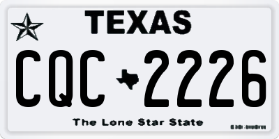 TX license plate CQC2226