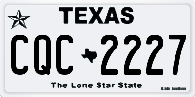TX license plate CQC2227