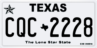 TX license plate CQC2228