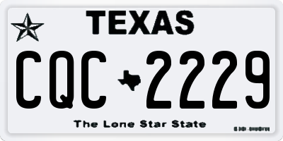 TX license plate CQC2229