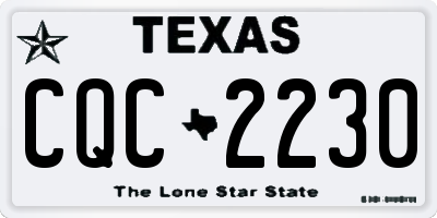 TX license plate CQC2230