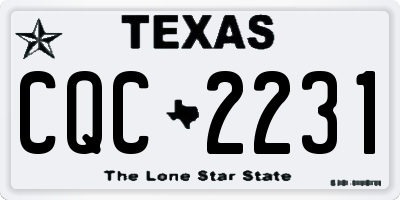 TX license plate CQC2231
