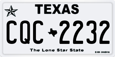 TX license plate CQC2232