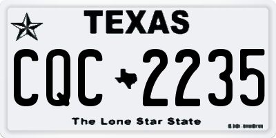 TX license plate CQC2235