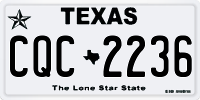 TX license plate CQC2236