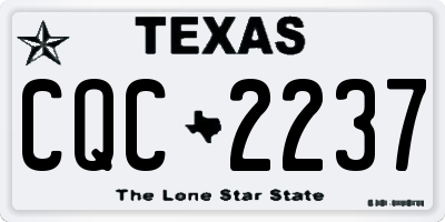 TX license plate CQC2237