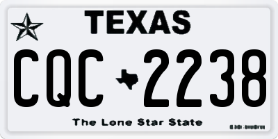 TX license plate CQC2238
