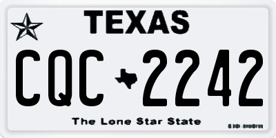 TX license plate CQC2242