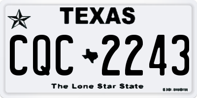 TX license plate CQC2243
