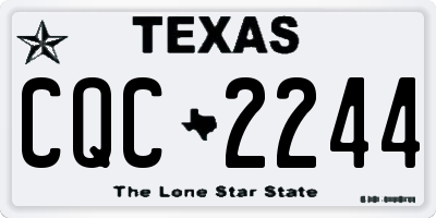 TX license plate CQC2244